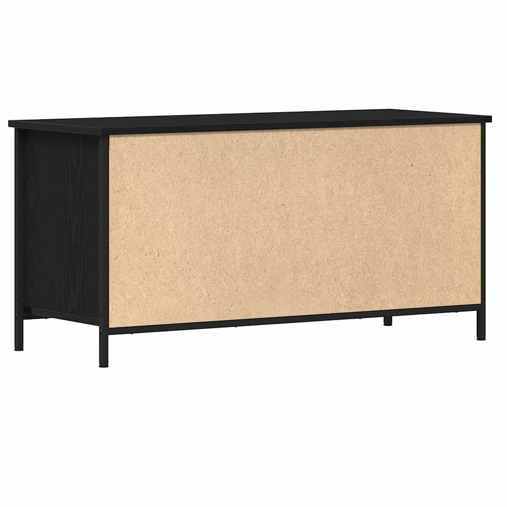 TV-Schränk Schwarz Eichen-Optik 100 x 40 x 50 cm Holzwerkstoff