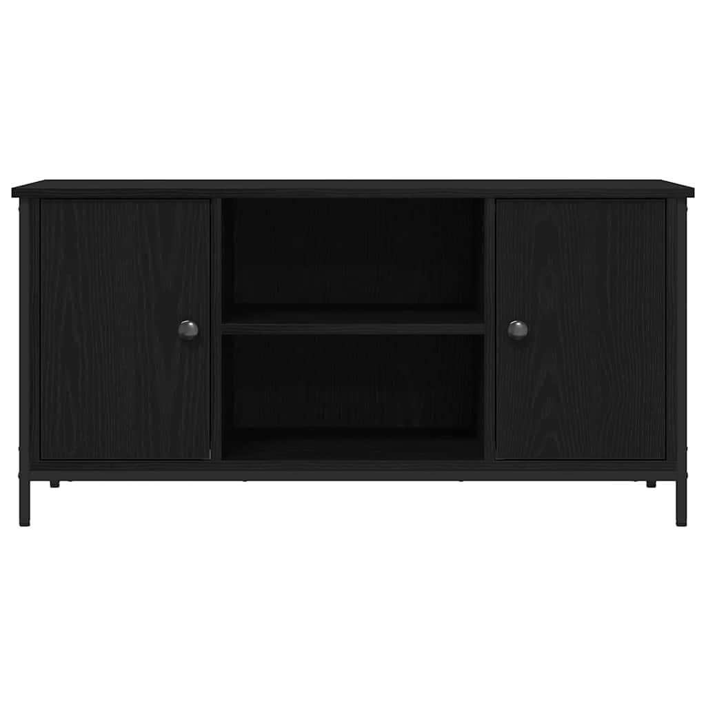 TV-Schränk 100 x 40 x 50 cm Schwarz Eichen-Optik Holzwerkstoff