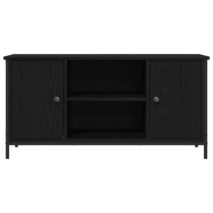 TV-Schränk 100 x 40 x 50 cm Schwarz Eichen-Optik Holzwerkstoff