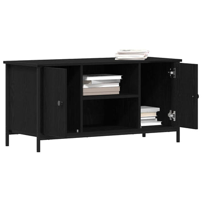 TV-Schränk 100 x 40 x 50 cm Schwarz Eichen-Optik Holzwerkstoff