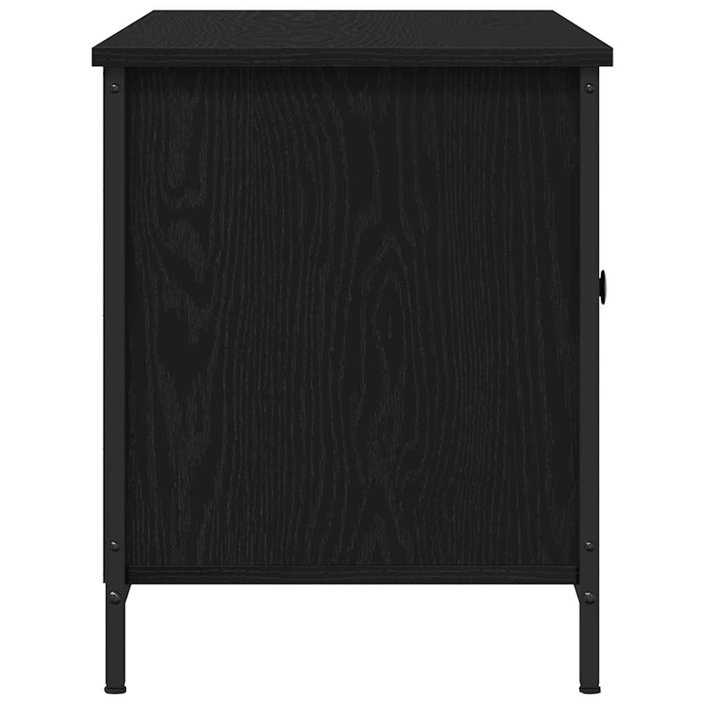 TV-Schränk Schwarz Eichen-Optik 100 x 40 x 50 cm Holzwerkstoff