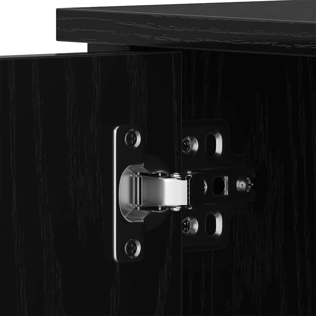 TV-Schränk 80 x 40 x 50 cm Schwarz Eichen-Optik Holzwerkstoff