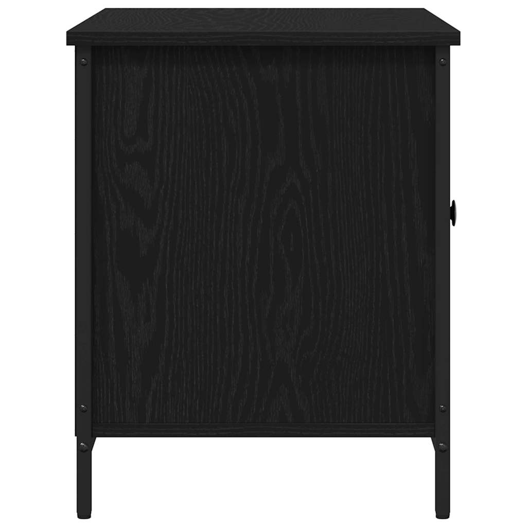 TV-Schränk 80 x 40 x 50 cm Schwarz Eichen-Optik Holzwerkstoff