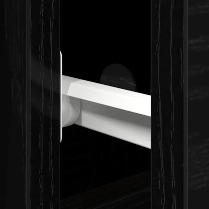 Sideboard Schwarz Eichen-Optik 101,5 x 35 x 70 cm Holzwerkstoff