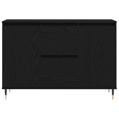 Sideboard Schwarz Eichen-Optik 101,5 x 35 x 70 cm Holzwerkstoff
