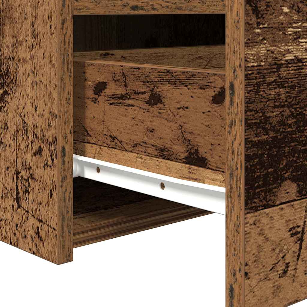 Nachttisch 2 Stk. Altholz 50 x 40 x 45 cm Holzwerkstoff