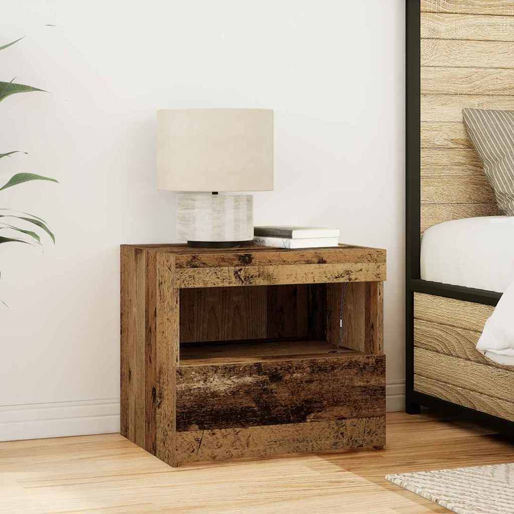 Nachttisch 2 Stk. Altholz 50 x 40 x 45 cm Holzwerkstoff