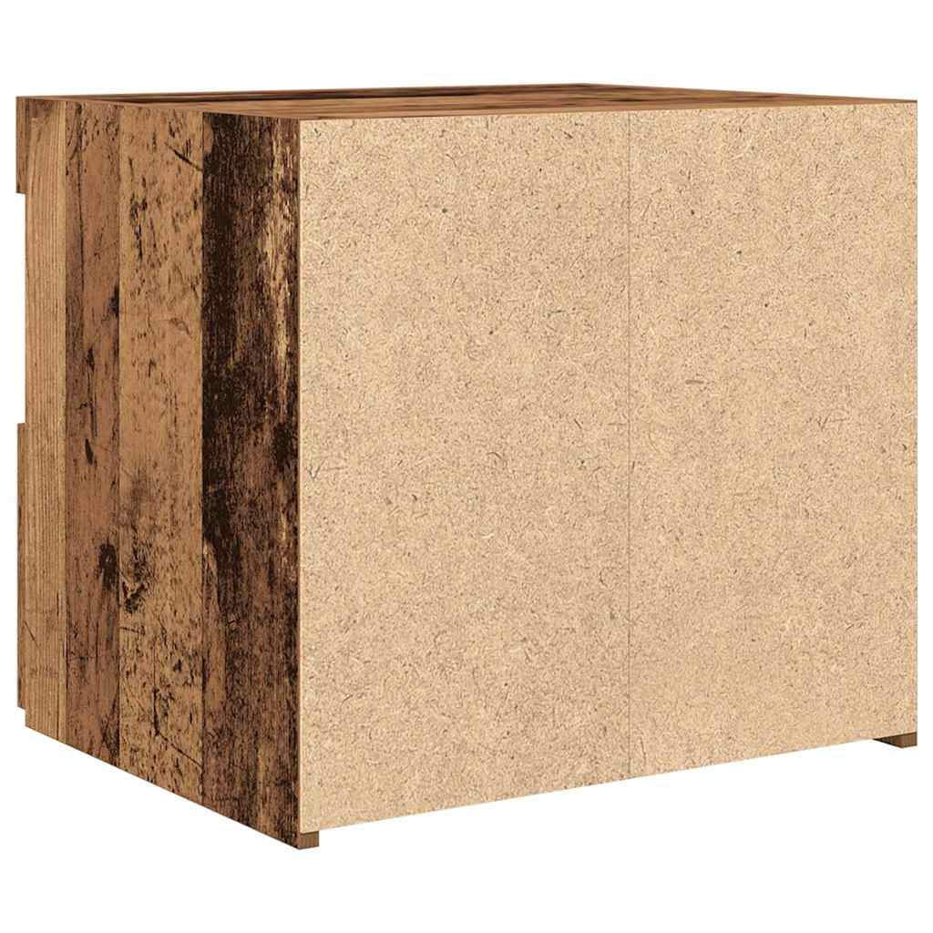 Nachttisch 2 Stk. Altholz 50 x 40 x 45 cm Holzwerkstoff