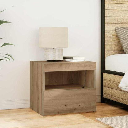 Nachttisch 2 Stk. Artisan-Eiche 50 x 40 x 45 cm Holzwerkstoff