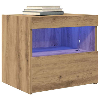 Nachttisch 2 Stk. Artisan-Eiche 50 x 40 x 45 cm Holzwerkstoff