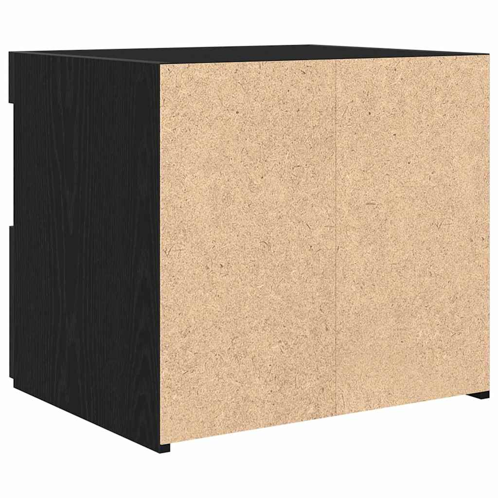 Nachttisch Schwarz Eichen-Optik 50 x 40 x 45 cm Holzwerkstoff