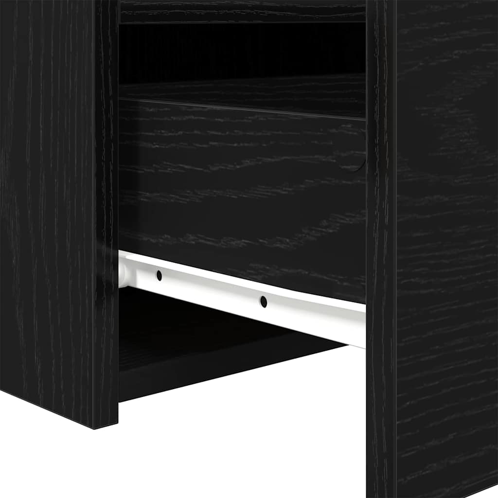 Nachttisch 2 Stk. Schwarz Eichen-Optik 50 x 40 x 45 cm