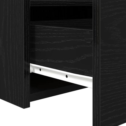 Nachttisch 2 Stk. Schwarz Eichen-Optik 50 x 40 x 45 cm