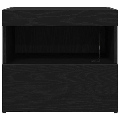 Nachttisch 2 Stk. Schwarz Eichen-Optik 50 x 40 x 45 cm