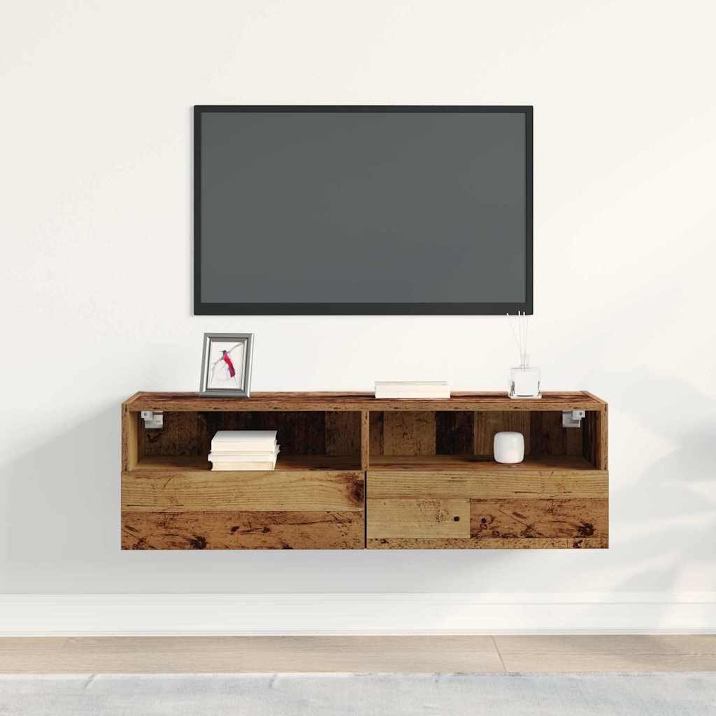 TV-Wandschrank 100 x 30 x 30 cm Altholz Holzwerkstoff