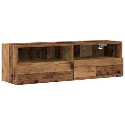 TV-Wandschrank 2 stk. Altholz Holzwerkstoff