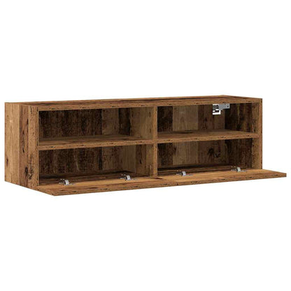 TV-Wandschrank 2 stk. Altholz Holzwerkstoff