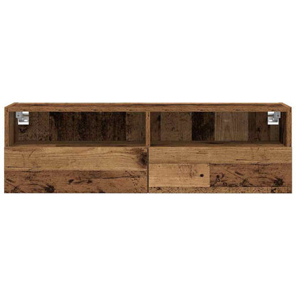 TV-Wandschrank 2 stk. Altholz Holzwerkstoff