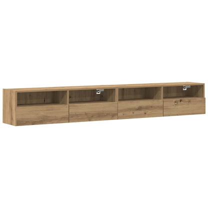 TV-Wandschrank 2 stk. Artisan-Eiche Holzwerkstoff
