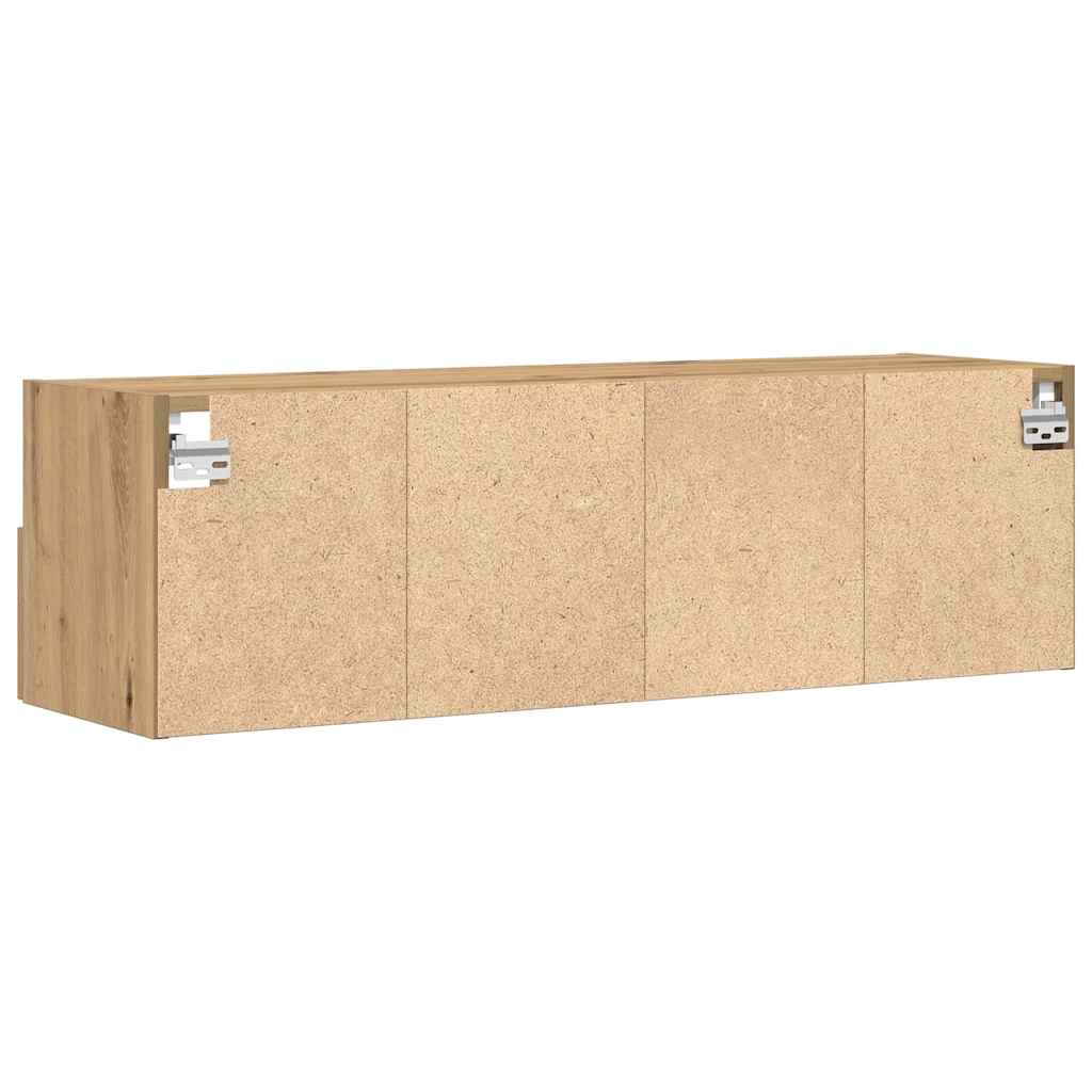 TV-Wandschrank 2 stk. Artisan-Eiche Holzwerkstoff