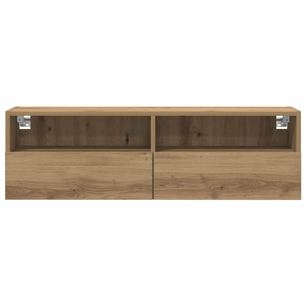 TV-Wandschrank 2 stk. Artisan-Eiche Holzwerkstoff