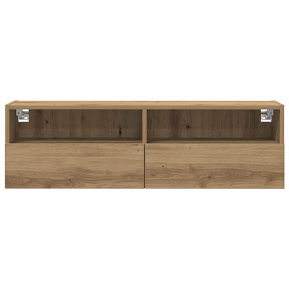 TV-Wandschrank 2 stk. Artisan-Eiche Holzwerkstoff