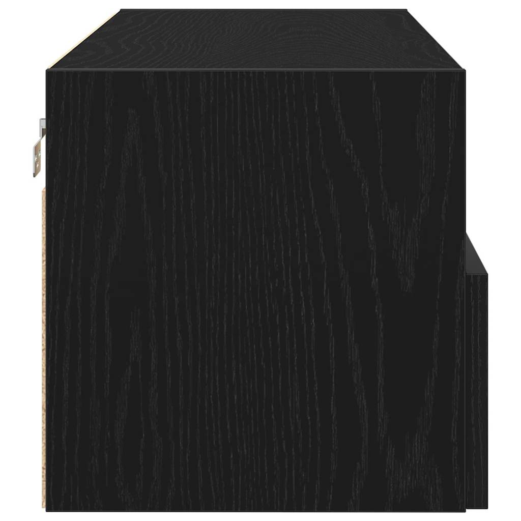 TV-Wandschrank 100 x 30 x 30 cm Schwarz Eichen-Optik