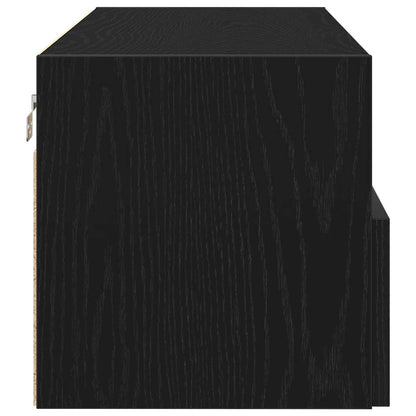 TV-Wandschrank 2 stk. Schwarz Eichen-Optik Holzwerkstoff