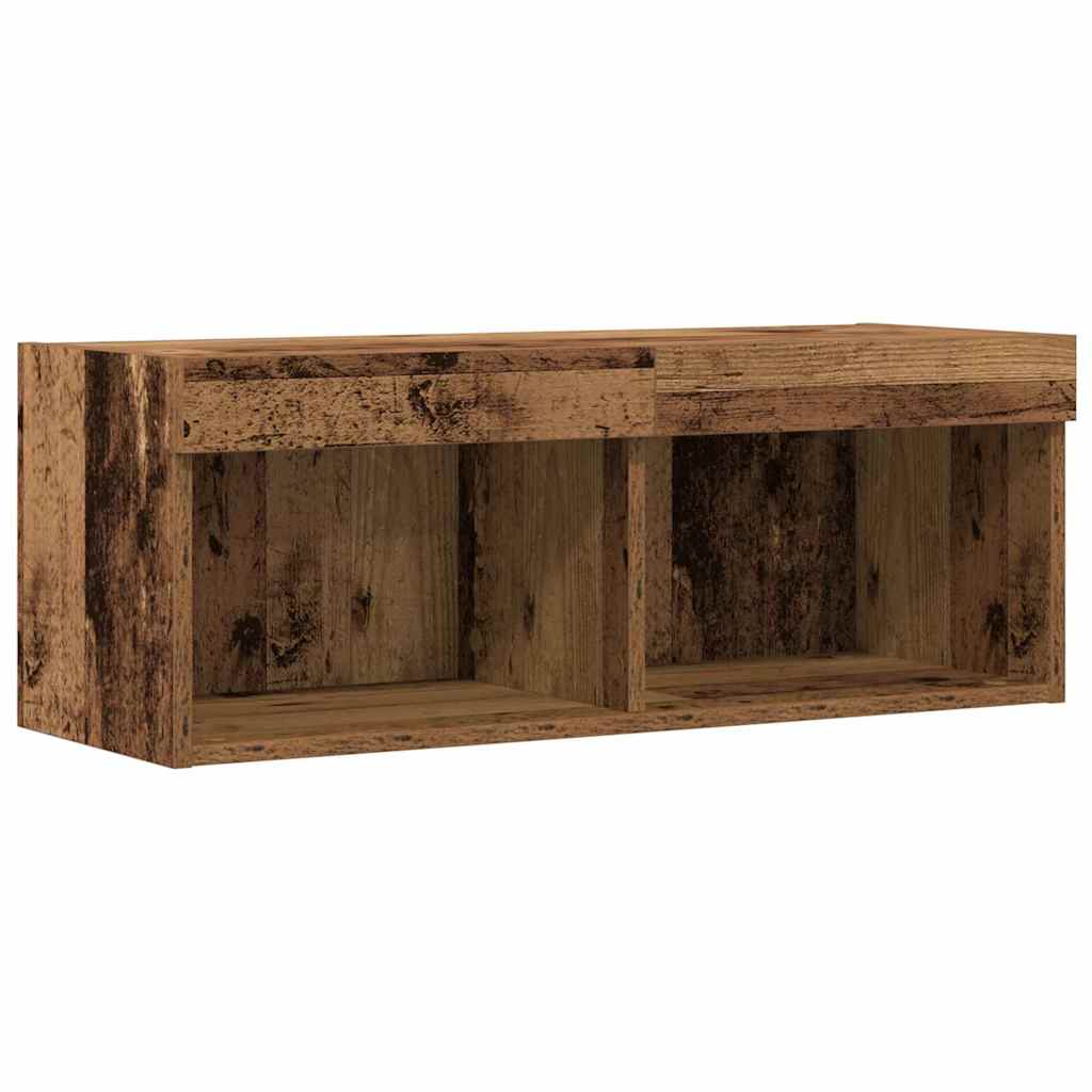 TV-Schränk Wandmontiert Altholz 80 x 30 x 30 cm Holzwerkstoff