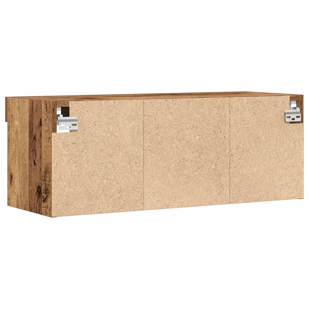 TV-Schränk Wandmontiert Altholz 80 x 30 x 30 cm Holzwerkstoff
