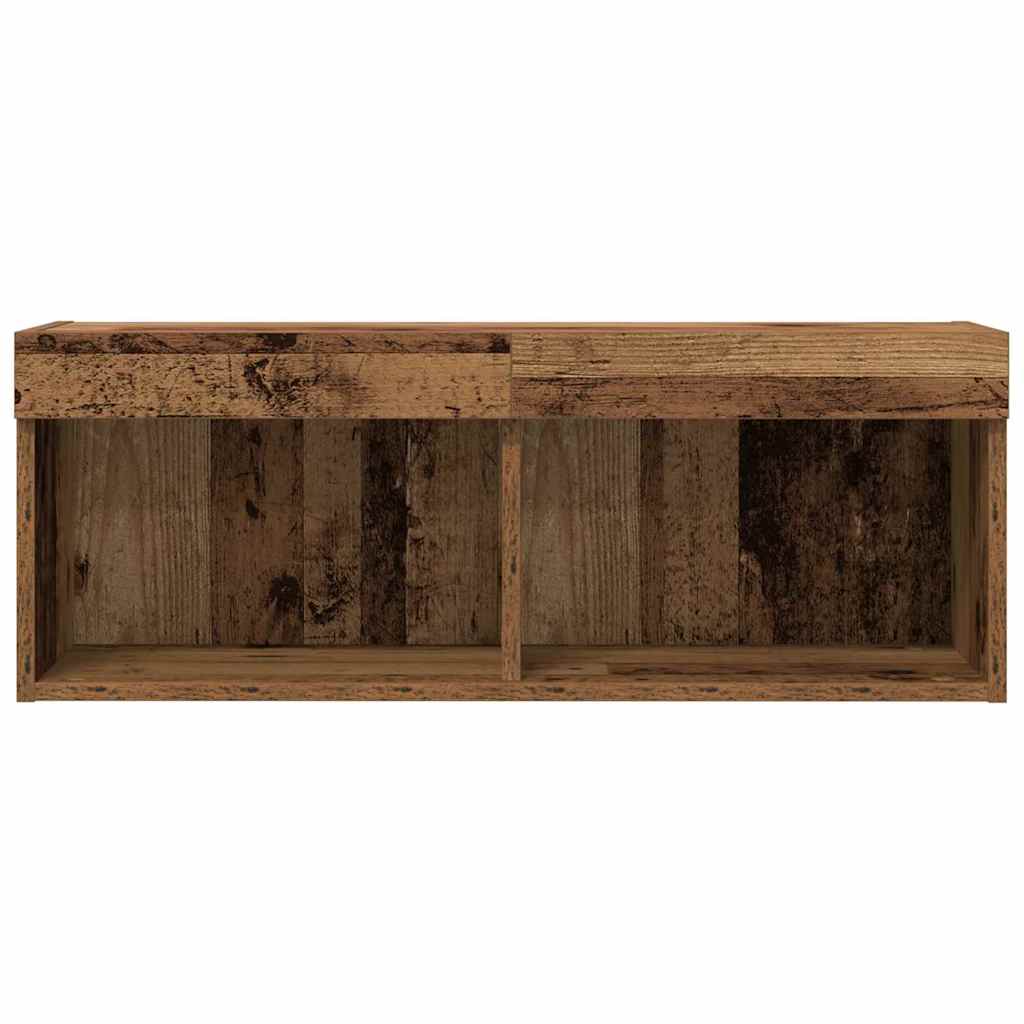 TV-Schränk Wandmontiert Altholz 80 x 30 x 30 cm Holzwerkstoff