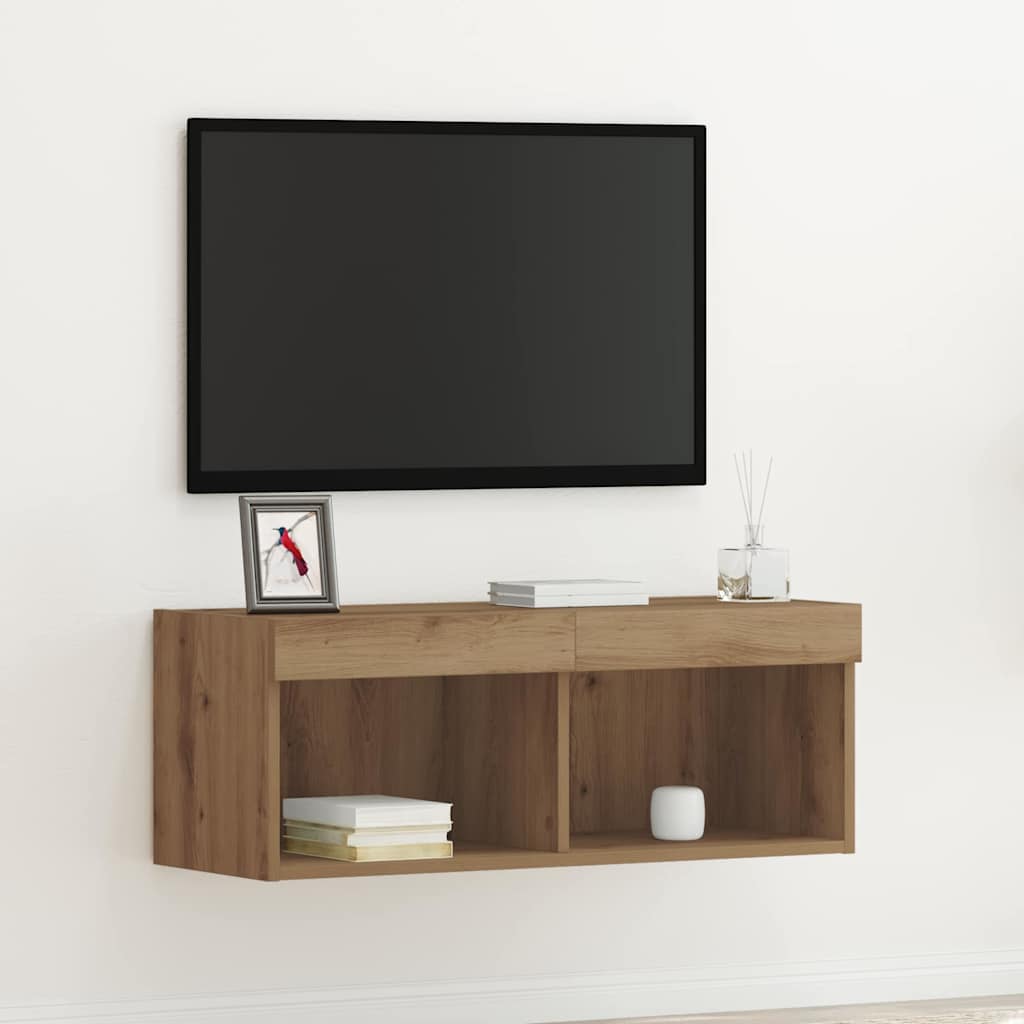 TV-Schrankset 80 x 30 x 30 cm Artisan-Eiche Holzwerkstoff