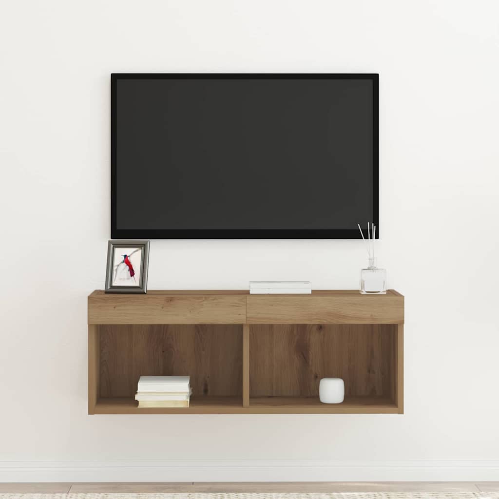 TV-Schrankset 80 x 30 x 30 cm Artisan-Eiche Holzwerkstoff