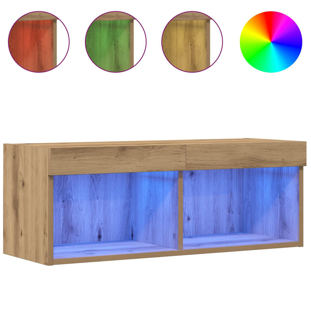 TV-Schrankset 80 x 30 x 30 cm Artisan-Eiche Holzwerkstoff