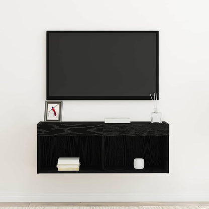 TV-Schrankset 80 x 30 x 30 cm Schwarz Eichen-Optik