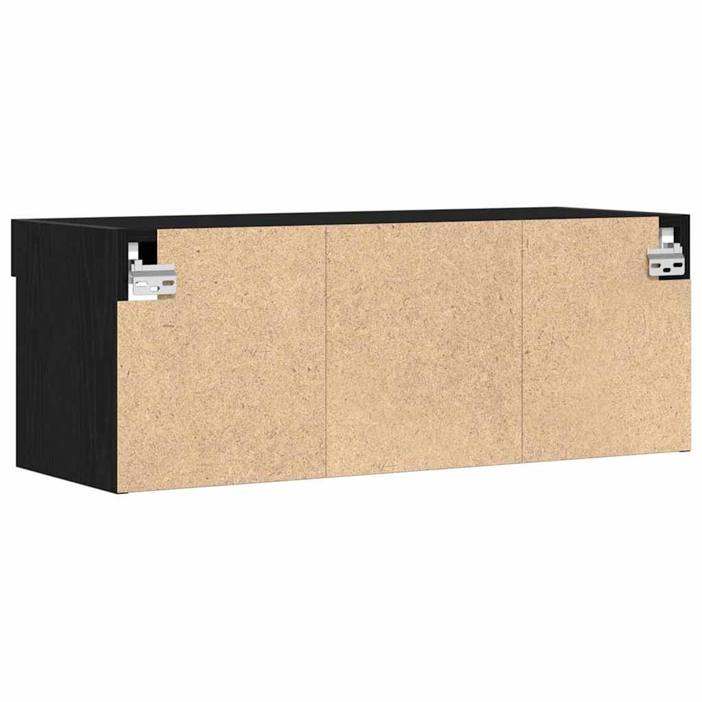 TV-Schrankset 80 x 30 x 30 cm Schwarz Eichen-Optik