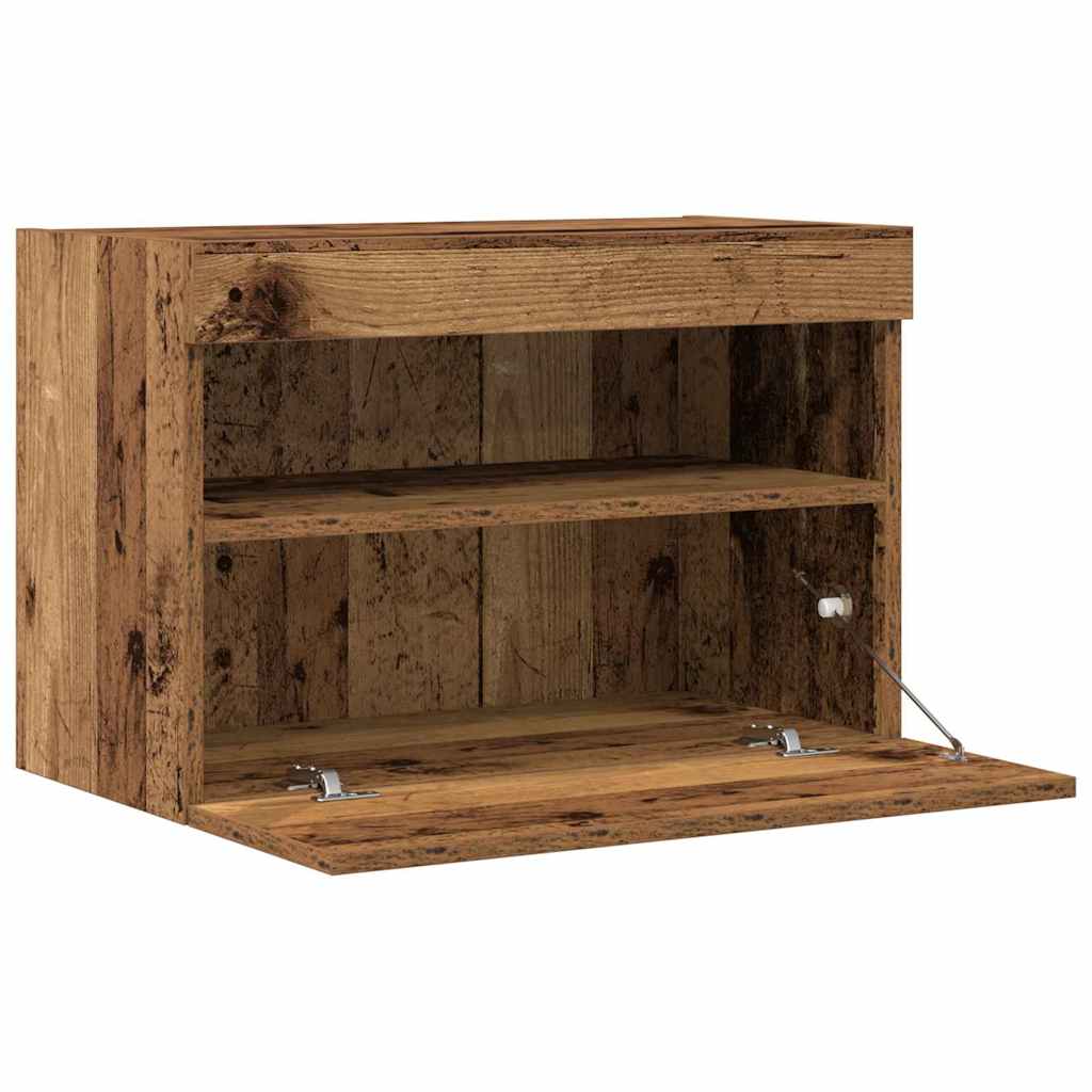 TV-Wandschrank 2 stk. Altholz Holzwerkstoff