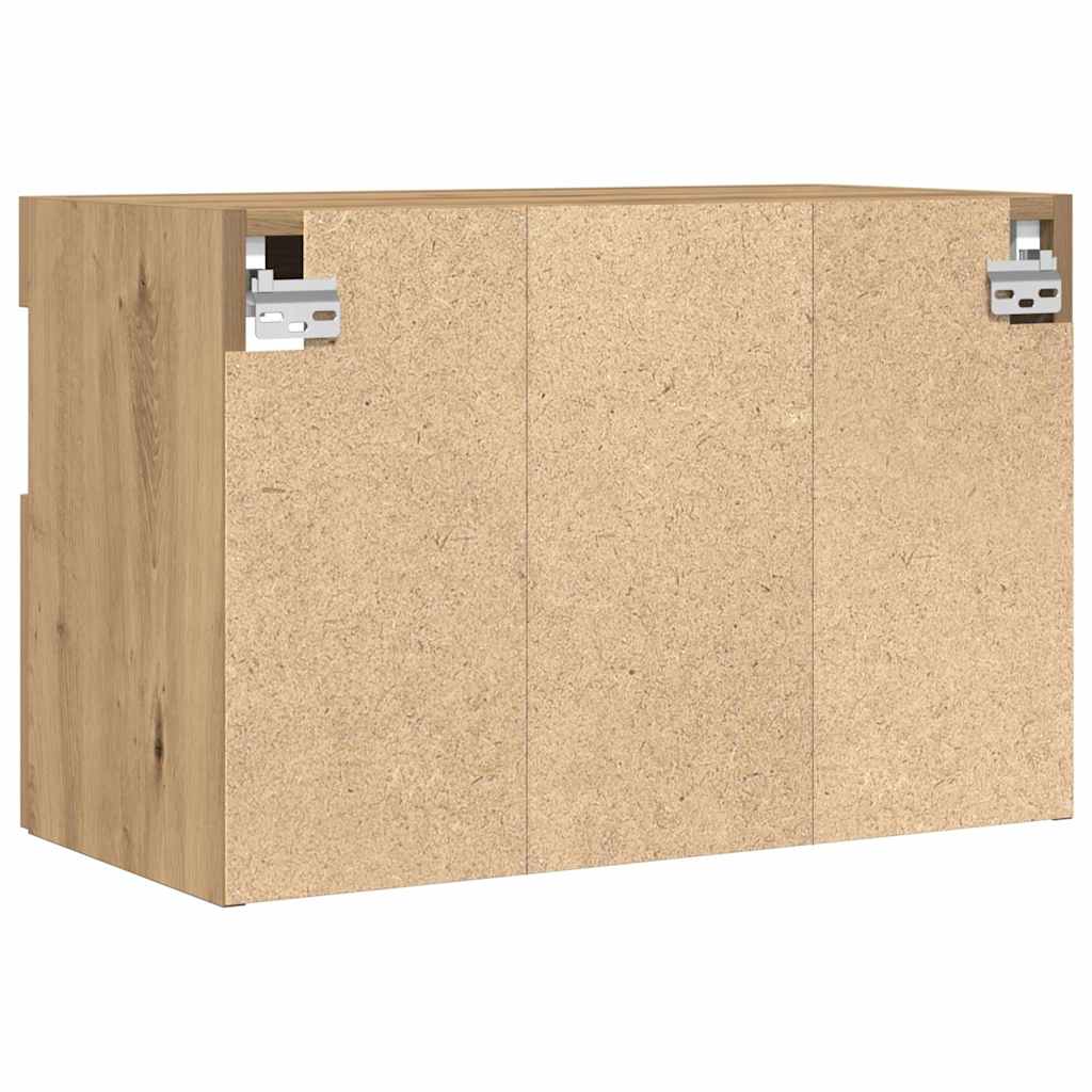 TV-Wandregal Eiche handwerklich 60 x 30 x 40 cm Holzwerkstoff