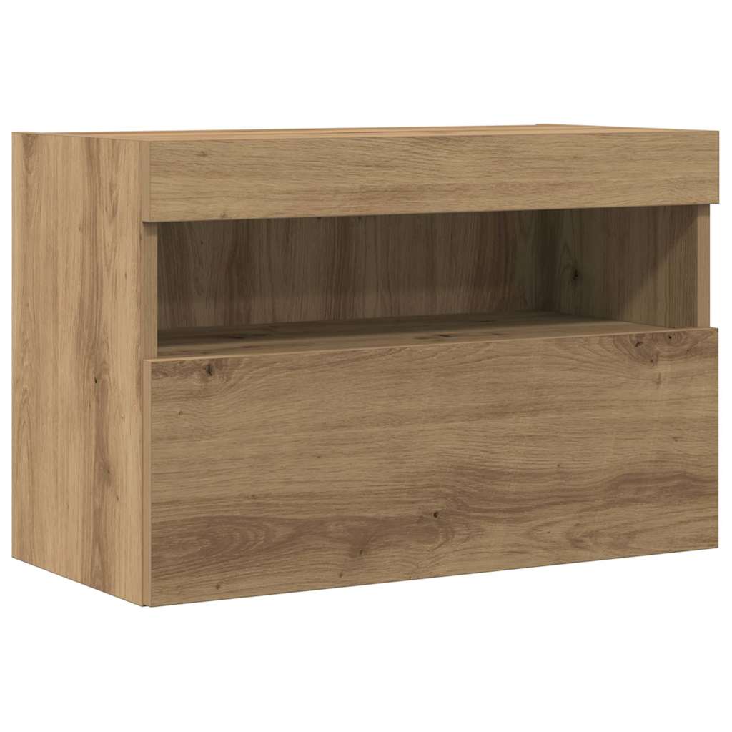 TV-Wandschrank 2 stk. Artisan-Eiche Holzwerkstoff