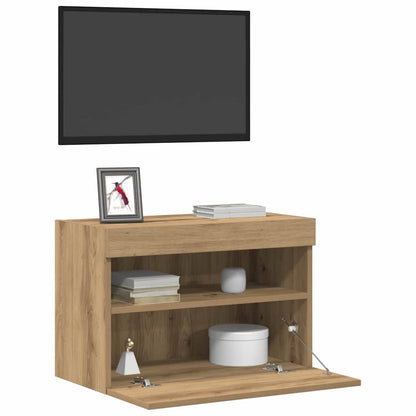 TV-Wandschrank 2 stk. Artisan-Eiche Holzwerkstoff