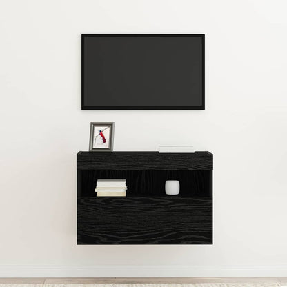 TV-Wandschrank 60 x 30 x 40 cm Schwarz Eichen-Optik