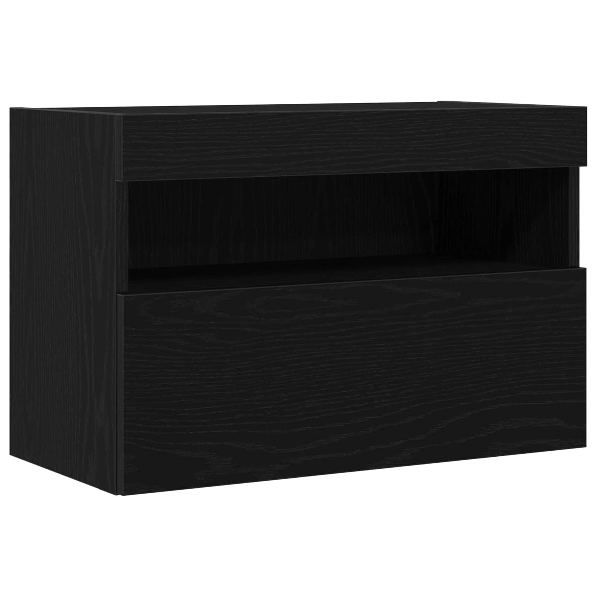 TV-Wandschrank 60 x 30 x 40 cm Schwarz Eichen-Optik