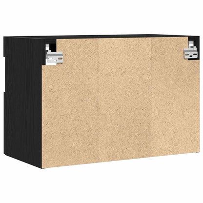 TV-Wandschrank 2 stk. Schwarz Eichen-Optik Holzwerkstoff
