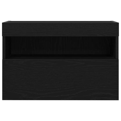 TV-Wandschrank 2 stk. Schwarz Eichen-Optik Holzwerkstoff