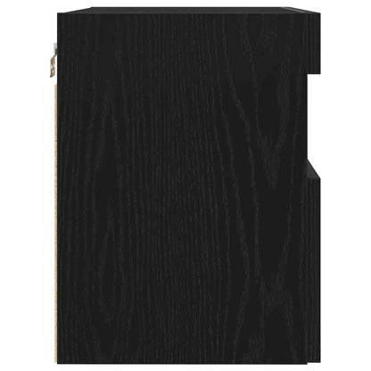 TV-Wandschrank 2 stk. Schwarz Eichen-Optik Holzwerkstoff