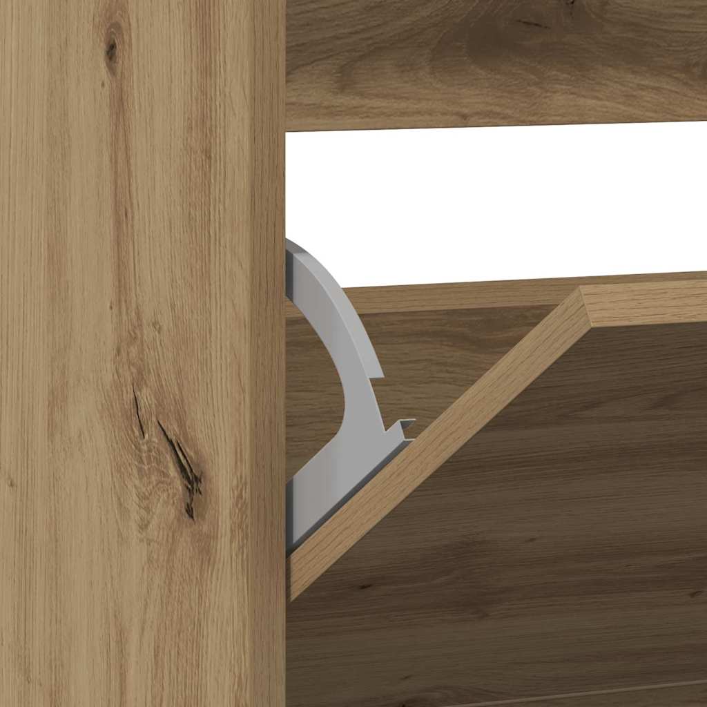 Schuhschrank Räuchereiche 80 x 21 x 87.5 cm Holzwerkstoff