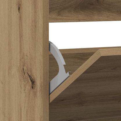 Schuhschrank 80 x 21 x 87,5 cm Holzwerkstoff Geräucherte Eiche