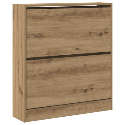 Schuhschrank 80 x 21 x 87,5 cm Holzwerkstoff Geräucherte Eiche
