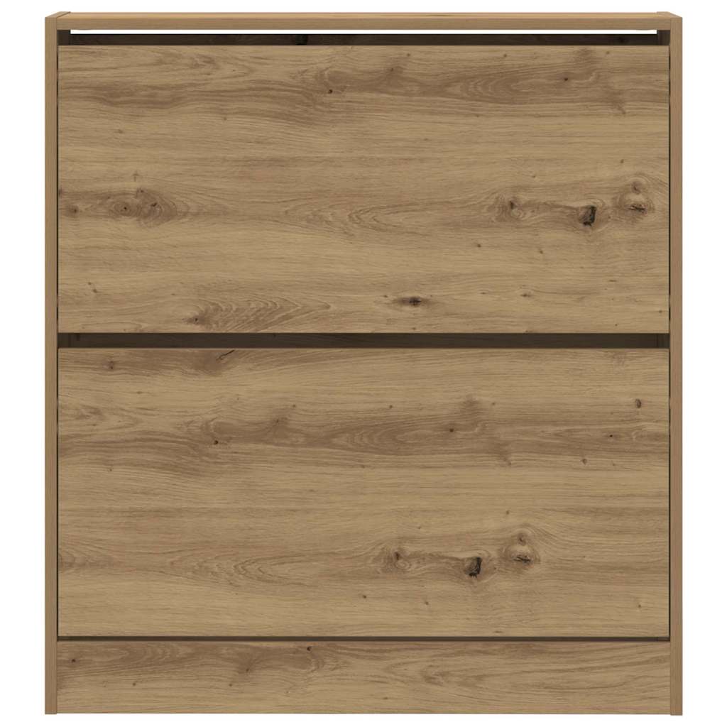 Schuhschrank Räuchereiche 80 x 21 x 87.5 cm Holzwerkstoff