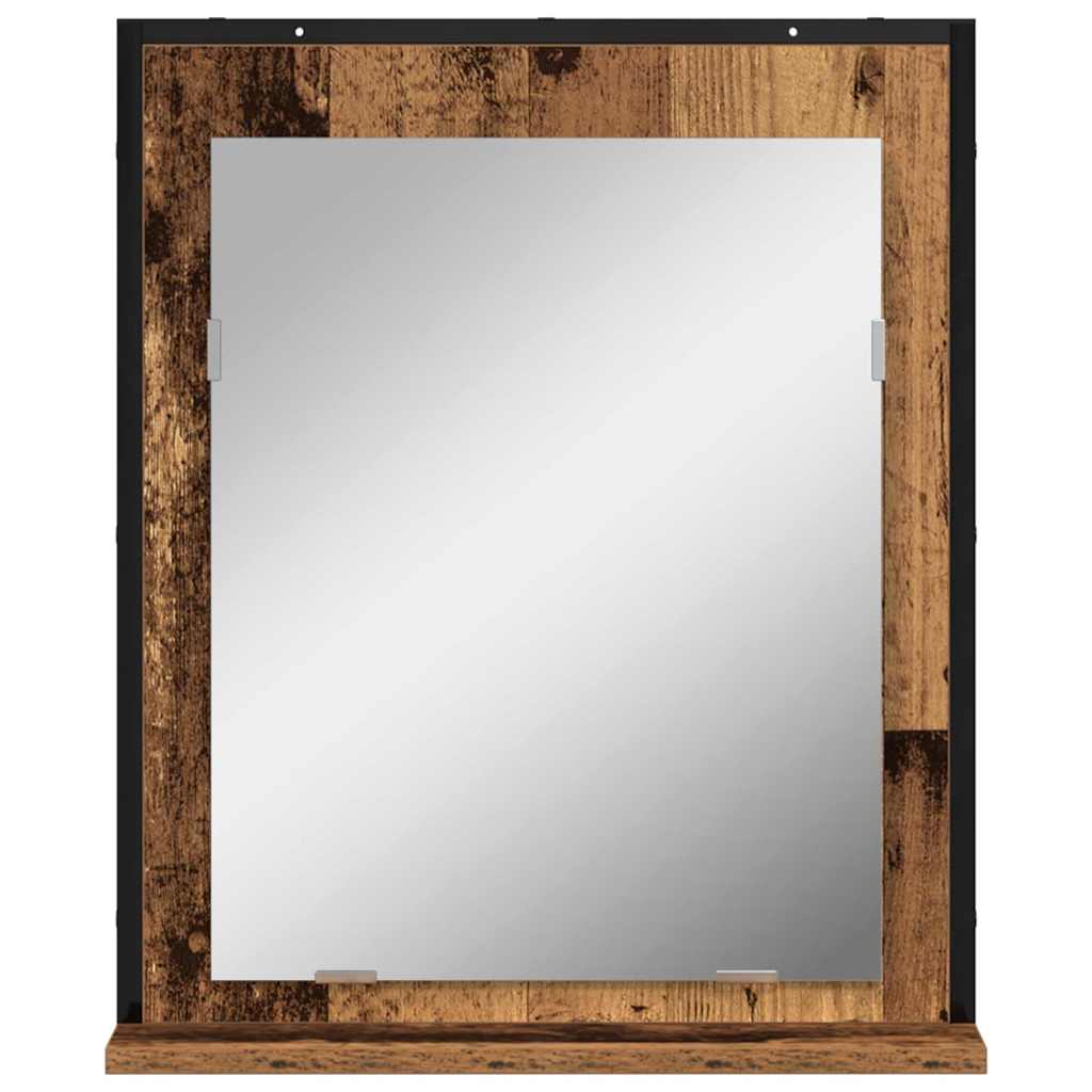 Spiegel Altholz 50 x 12 x 60 cm Glas und engineered Holz